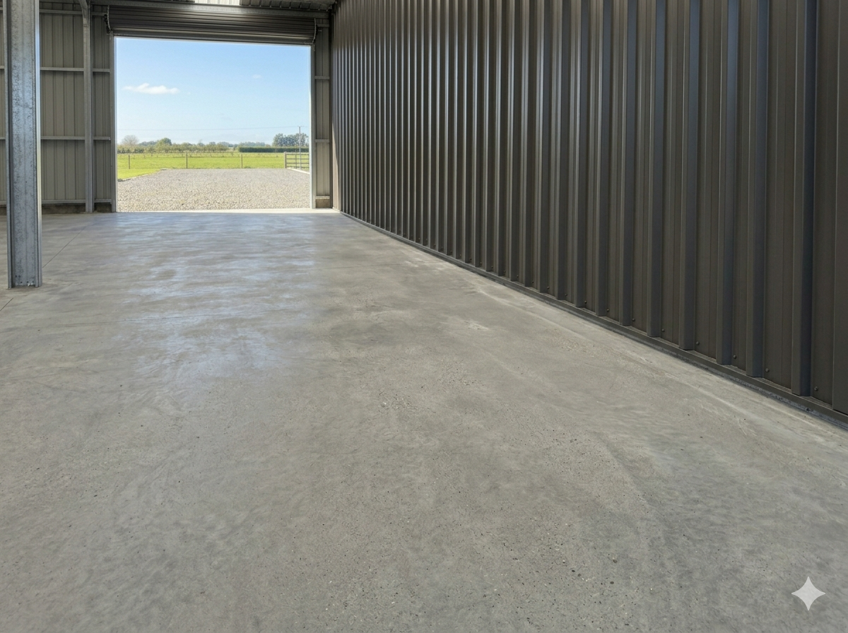 Farm Shed Concrete Floor in Bottle Lake